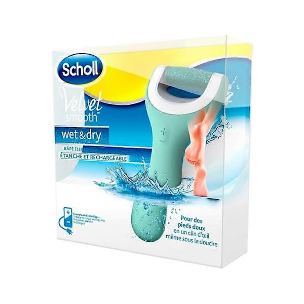 Scholl Velvet Smooth Elektrisk Fødselsfil, Vådt & Tørt, Blå