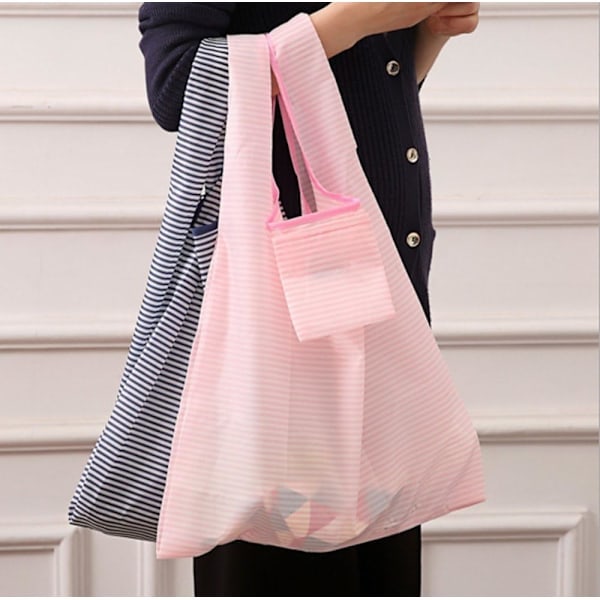 4 Pak Foldbare Indkøbsposer Genanvendelige Miljøvenlige Indkøbsposer Shopper Bag Foldbar I Vedhæftet Lomme