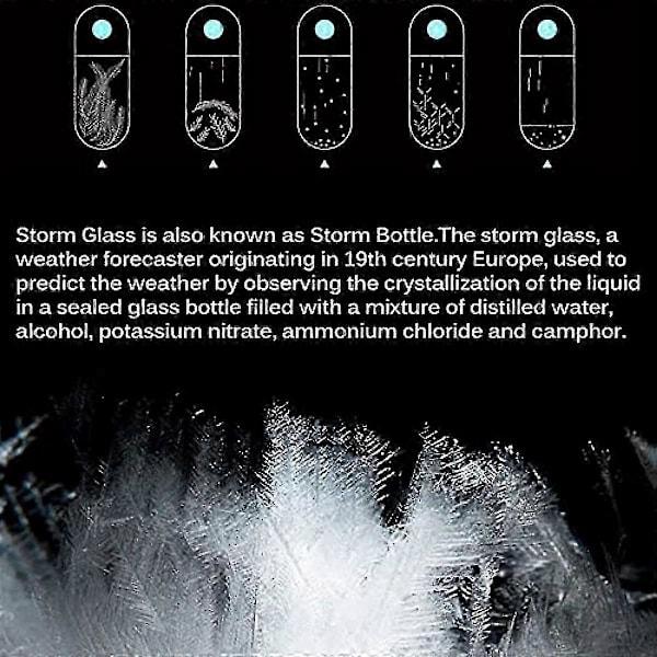 Fuoliystep Väderstation Glas Stormglas Väderleksprognos Moln Flytande Barometer Väderleksprediktor