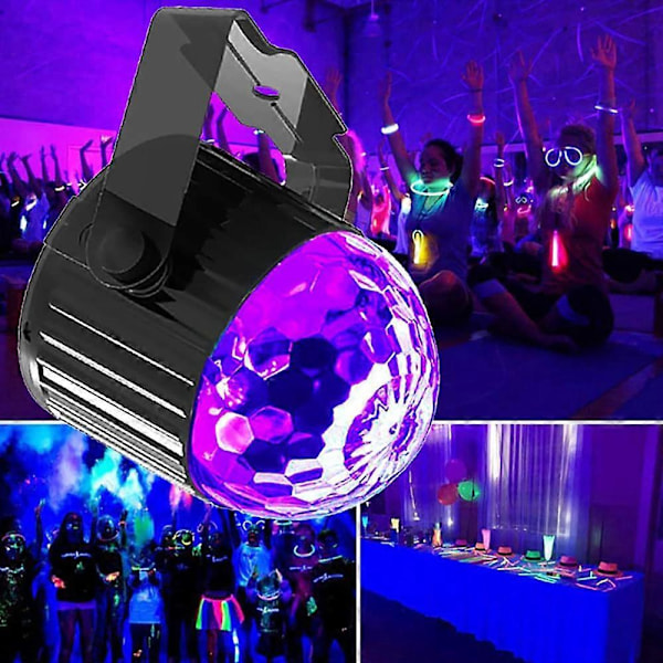 UV Svart Lys Ultraviolett DJ Diskokule Scene Flomlys Svartlys for Glow Party Halloween Jul Dans Bar Fluorescerende Plakat 2 PCS EU plug