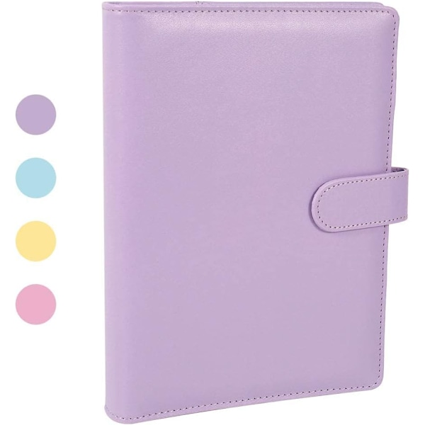 A5 PU Læder Ringbind, Genopfyldeligt 6-Ringe Bind Cover, Forretningsnotesbog Bind Notesblok og Møde Notesbog