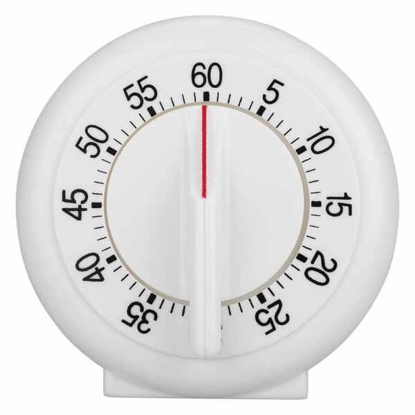 60 Minutter Rund Shape Timer Kjøkken Mekanisk Counter Alarm