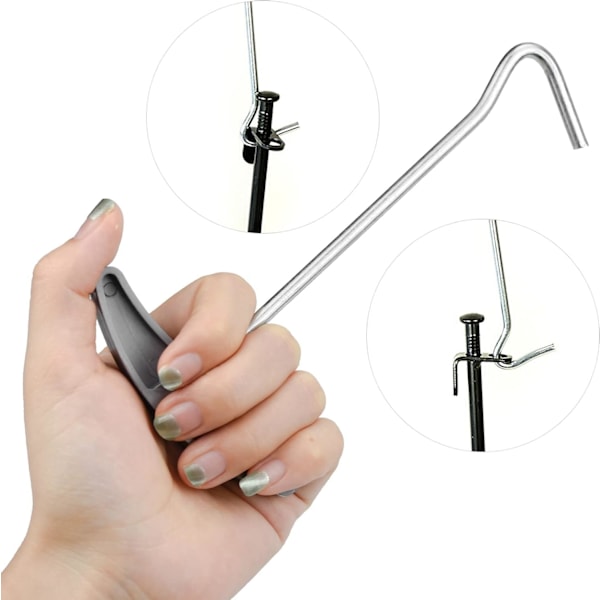 DIY 2 stk teltpluggtrekker, teltplugg bakkekrokuttrekkere teltplugg spikeruttrekker, teltplugg bakkekrokuttrekkere ekstraktorfjerner