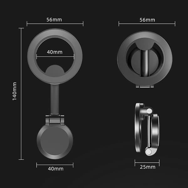 Magnetisk biltelefonholder med stærke magneter, stabil bilnavigationsholder til biler Silver