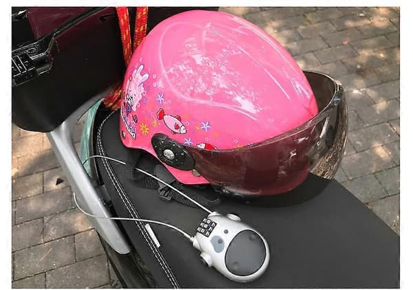 Kabellås Bagage Reselås Cykellås 75 cm Infällbar Stålkabel sliver