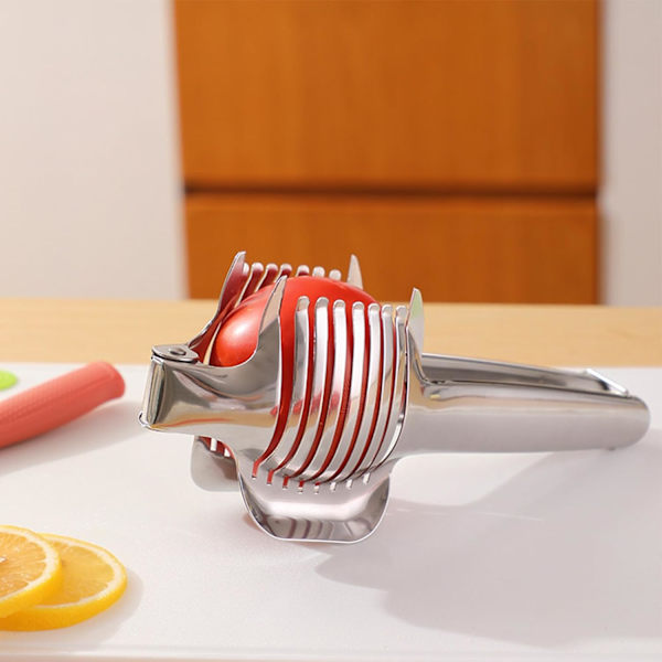 Frukt Lime Slicer - Lime Frukt Tomat Skärare Rund Slicer Rostfritt Stål | Rund Citron Ägg Skivning Verktyg, Flerfunktionell Handhållen Rund Frukt Tång