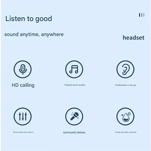 Lightning-kompatible hodetelefoner for iPhone med volumkontroll og mikrofon Hvit