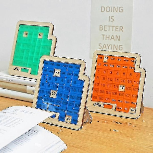 Daglig Kalender Puslespill Tre Kalender Spill Et Annet Puslespill For Å Vise Light Blue