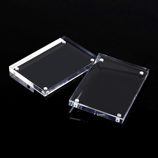 1 st Transparent Fotoram Akryl Magnetisk Displayram Affisch Display Ställ 3/5mm För Rum Skrivbord Heminredning 5mm 15x21cm