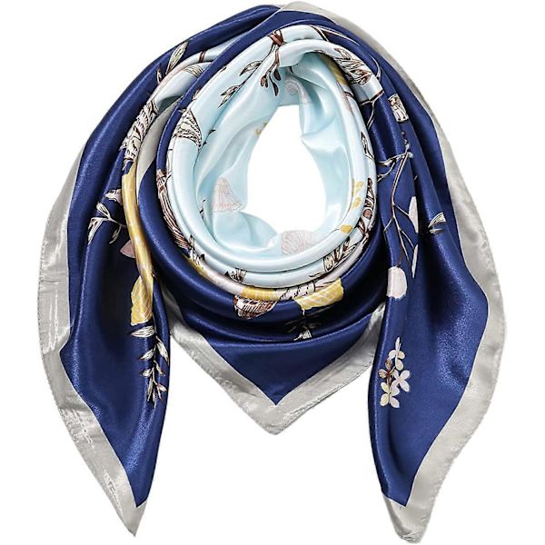 Huvudscarf i Silkesatin - Olaof Scarf för Kvinnor, Sova, Kvadratisk, Designer Bandana Olaof Scarf Style 6
