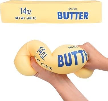 Toymendous Squeeze Butter, Jumbo Squishy Stresslegetøj, Børn 3+, 26,7 cm lang, Stræk og Klem