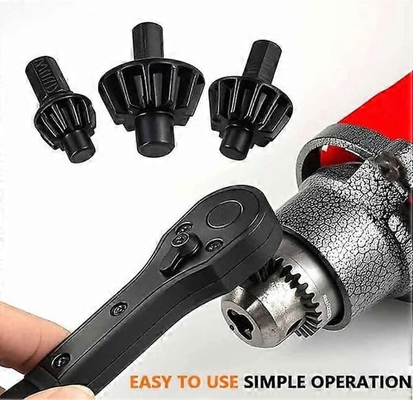 2-in-1 poraistukan räikkäväännin, pikavaihtoadapteriväännin 1/2\" & 5/8\"