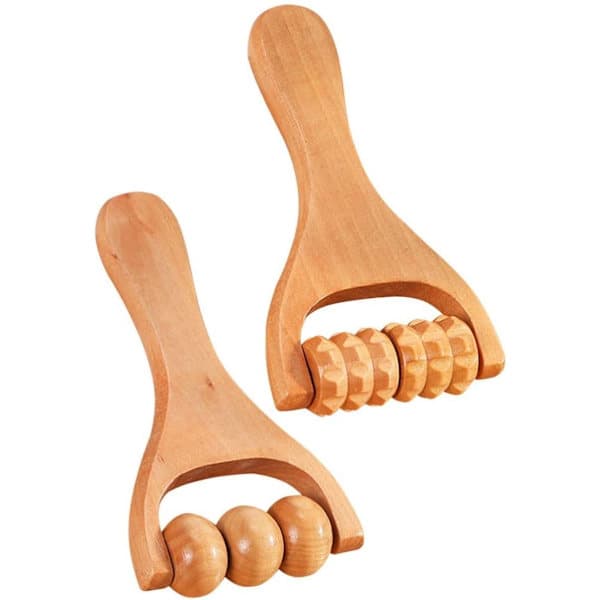 2-pak - Træmassagerulle - Massageudstyr