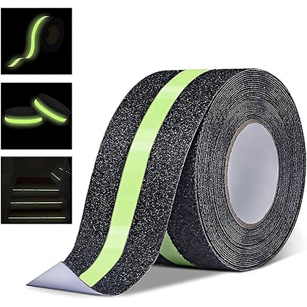5M X 5Cm Halkskyddsband, Glow In The Dark Halkskyddande Limmade Trappsteg Hög Draghållfast Säkerhetsband För Trappsteg Inomhus Utomhus Däck