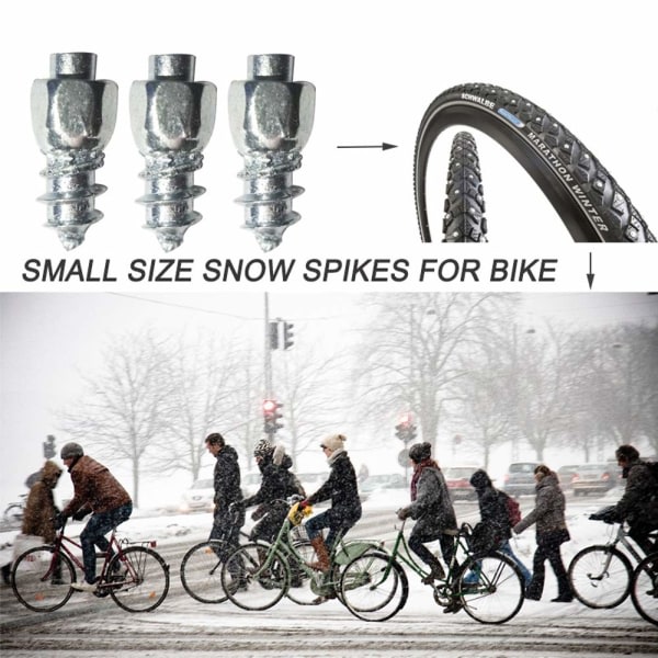 Däckdubbar Skruv Ice Snow Carbide Spikes Hjul Däckdubbar för Cykel Bike Fat Bikes och löparskor Stövlar med insats