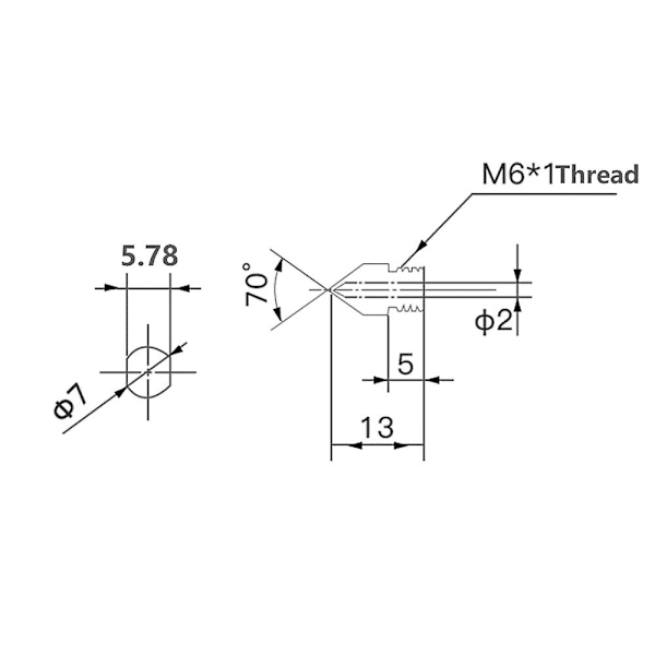 2-pack Mk8 härdat stålmunstycken 1,75 mm Hållbara härdat stål förbrukningsartiklar - 0,5 mm