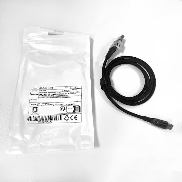 USB-C hurtigopladningskabel 1 meter Sort 1,2 m Sort 1,2 m