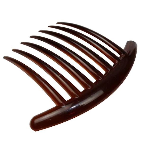Fransk Twist Kam Retro Celluloid Hårkam 7 Tenner Sklisikker Kam Hårstyling Brown