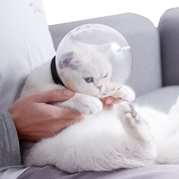 Andningsbar kattnosgrimma, anti-bitnosgrimma katt justerbar huva, katthjälm kattskyddande rymdskydd kattbad skötseltillbehör, förhindra att bita
