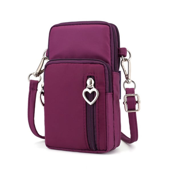 Olkalaukku matkapuhelimelle Violetti Lilla