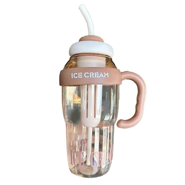 Ny 1300ml Portabel Vattenflaska med Sugrör Sportvattenflaska Utomhus Rese Kaffekopp Löpning Cykling Ca
