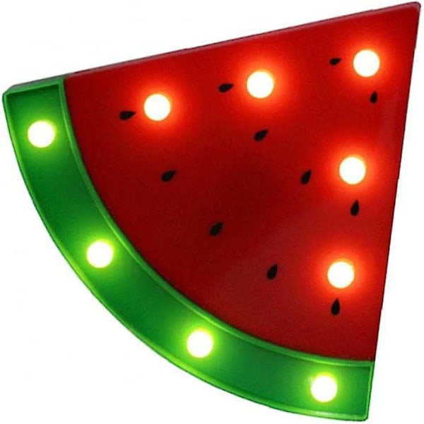 Natlampe LED Sengelampe Baby Børn Lille Soveværelse Natlampe Vandmelon Form Dekoration Gave Batteridrevet, Læselampe