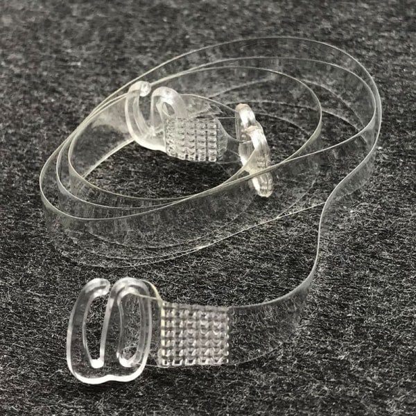 Osynliga bh-band 4-pack 10 mm breda Transparenta