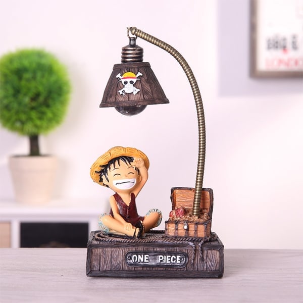 One Piece modelllampa i harts, japansk anime-staty, bordsdekoration med ljus Monkey D Luffy Monkey D Luffy