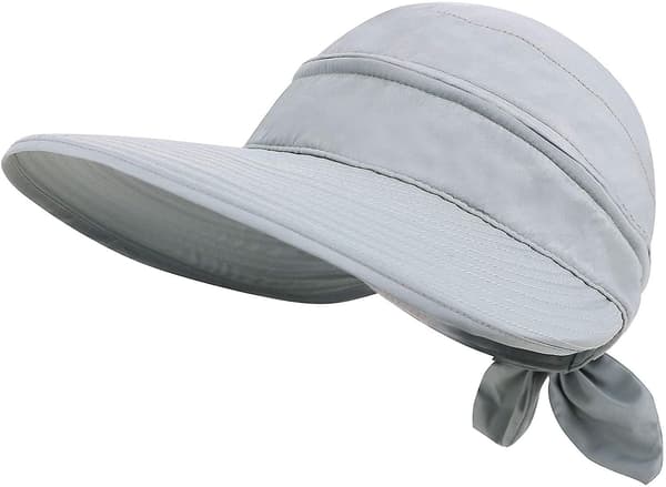 Hatte til Kvinder Upf 50+ UV Solbeskyttende Konvertibel Strand Visor Hat Grey