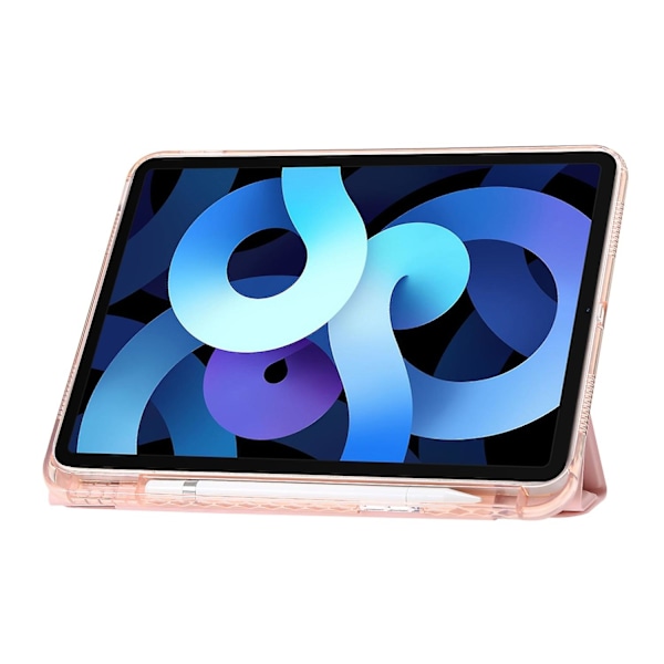 Origami Tri-Fold Stativtablettfodral för iPad 10.9 (2022), PU-läder + Transparent Akryl Case Purple iPad 10.9 (2022)