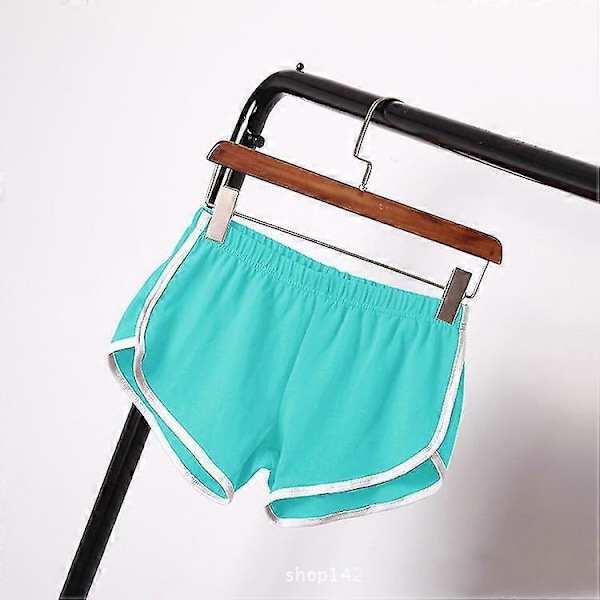 Sportshorts Dam Hemmakläder Casual Enfärgad Mode Yoga Strandbyxor Godisfärg Hotpants A sky blue L