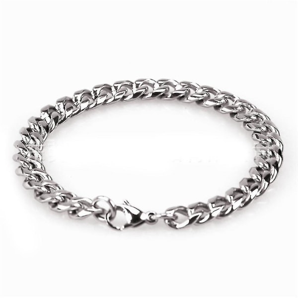 Flettet halvcirkelformet poleret titanium stål armbånd