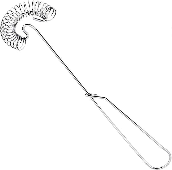 1 stk. eggvisp i rustfritt stål, spiralvisp, mini eggvisp, rask eggvisp, egnet for restauranter, hjemmekjøkken