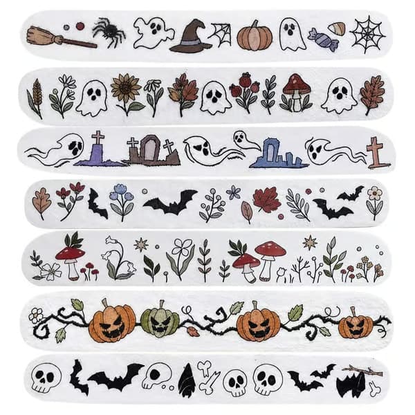 Vattenlösligt broderimönster med Halloween-tema för anpassning av kläder Witch
