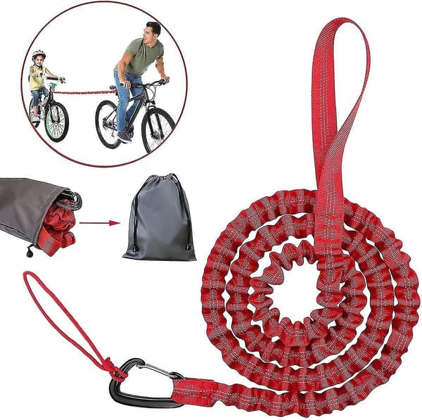 Abschleppseil Cykel Børn Tow Rope Til Cykel Abschleppgurt Elastisk Cykel Bungee Abschleppseil,, Bæreevne 500