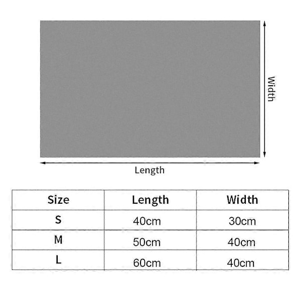 Halkfri Badrumsmatta Dammtät Ugnspad Praktiskt Tvättmaskinskydd Bord grey 40x50cm