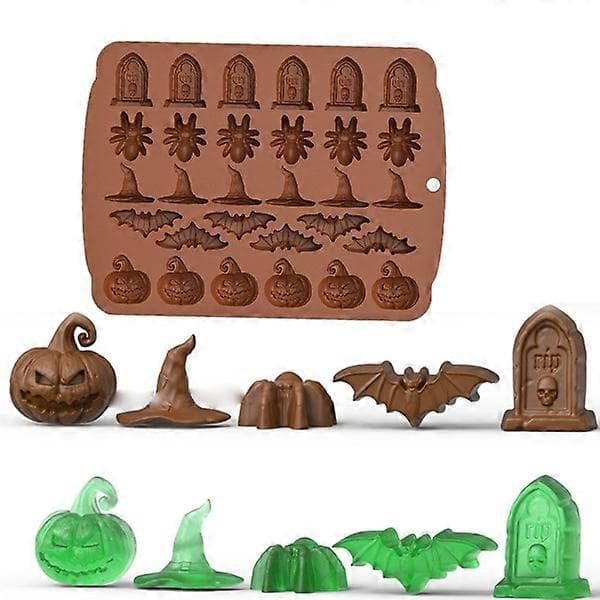 Halloween-karkkimuotit Silikoniset suklaamuotit haamulla