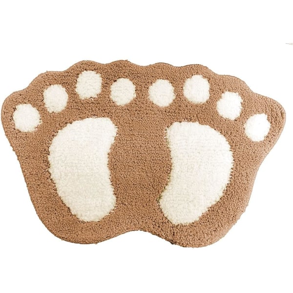 Badteppe Dør Dørmatte Badmatte-Søt Potefot Toalett Badekar Dusj Antiskli Matte Vann Absorberende Hurtigtørkende Vaskbar Holdbar-40cm x 60cm