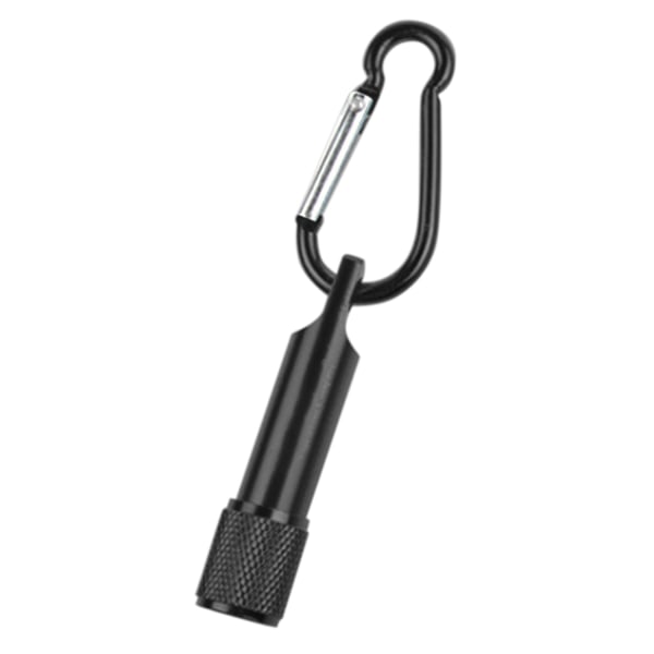 Mini-avaimenperä LED-taskulampulla, erittäin kompakti ja kirkas, hännän kytkimellä, kotiin, leirintään ja matkoille Black