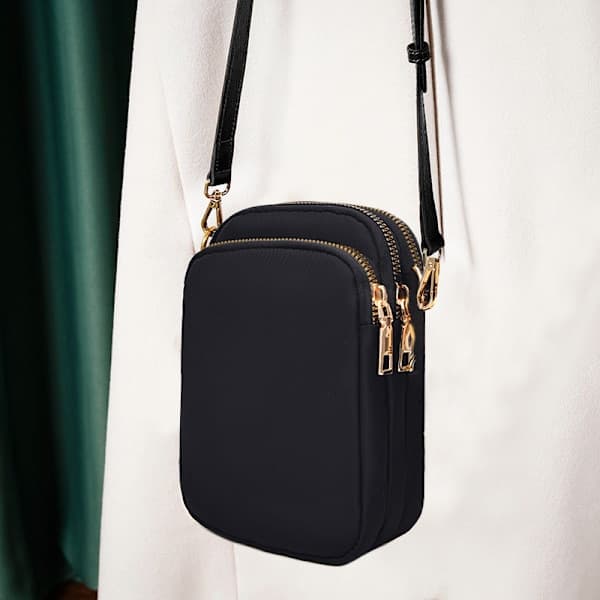 Crossbody mobiltelefon taske Sort Sort