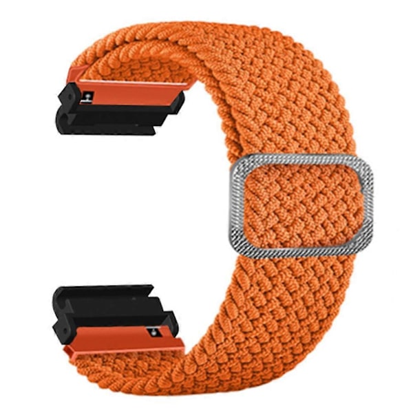 Joustava Nylon-kellohihna Urheiluranneke Garmin Fenix 7S / 6S / 5S:lle, 20 mm PC-liittimellä Orange