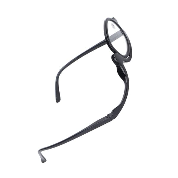 Forstørrende make-up briller med foldbar linse, ensfarvede make-up briller i sort (+1.50)