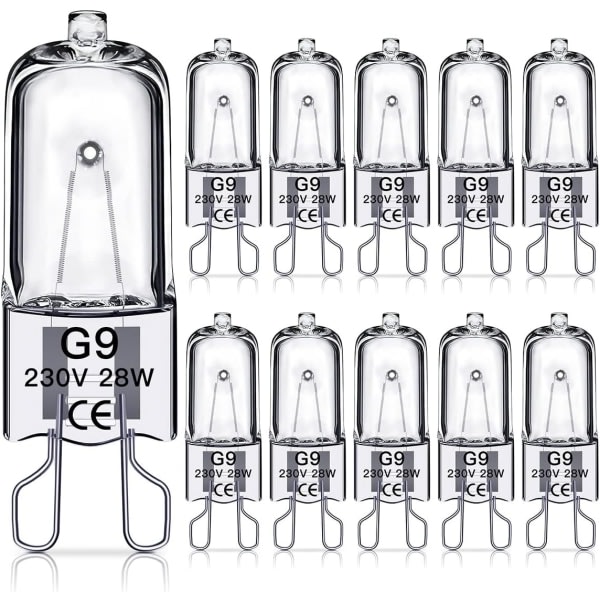 G9 halogenlamper 40W, 230V, 10-pakning 40W 40W