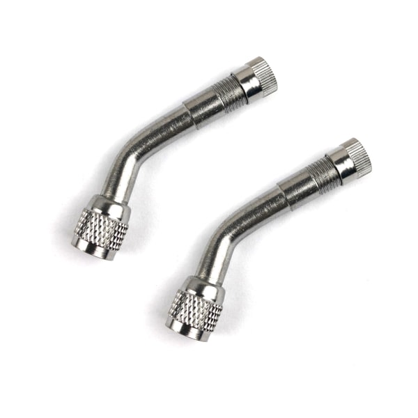 2-pack Universal Motorcykel Scooter Ventil Förlängningsadapter Mässing Vinklad Silver 135 grader 135 degrees