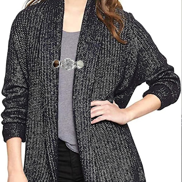 4 Stykke Vintage Trøje Sjal Klips Retro Cardigan Krage Klips Style 1