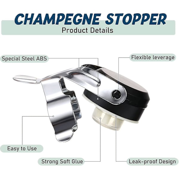 2 stk. Champagnestopper