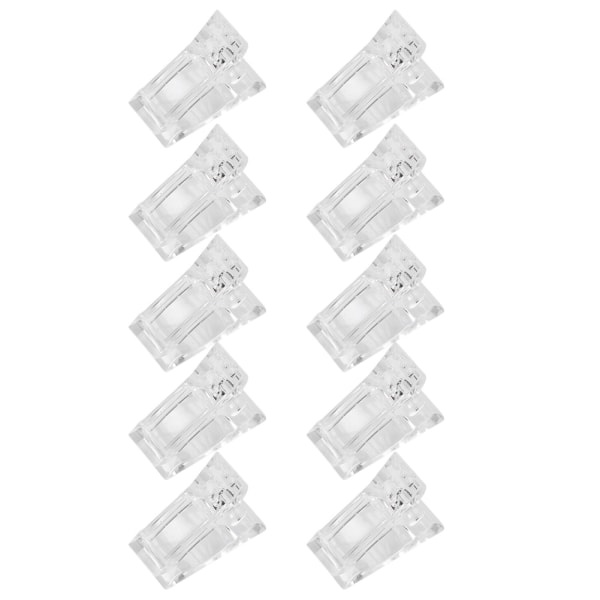 10 stk./sæt gennemsigtige negletipklemmer Polygel Quick Build Form Neglegel Tilbehør