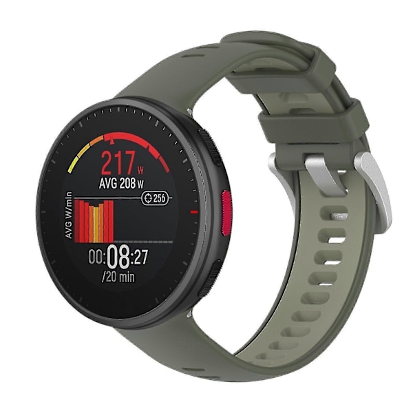 Silikoniranneke Polar Vantage V2 -kellolle Army Green