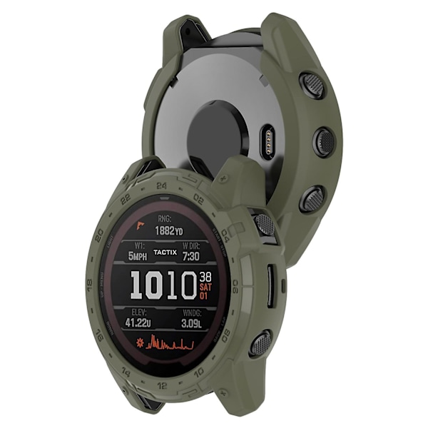 TPU-fodral för Garmin Enduro 2/Tactix 7 med snabbkoppling, ihåligt sportklockfodral Green Style C Other Smartwatch Model