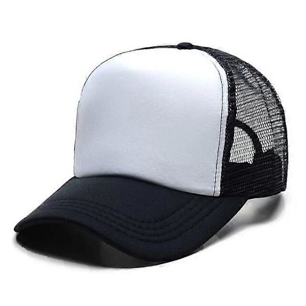 Brugerdefineret DIY Logo Print Mesh Trucker Cap Unisex Cap Casual Almindelig Baseball Cap Justerbare Snapback Hatte Til mænd Herre Trucker Cap Kostumehatte black